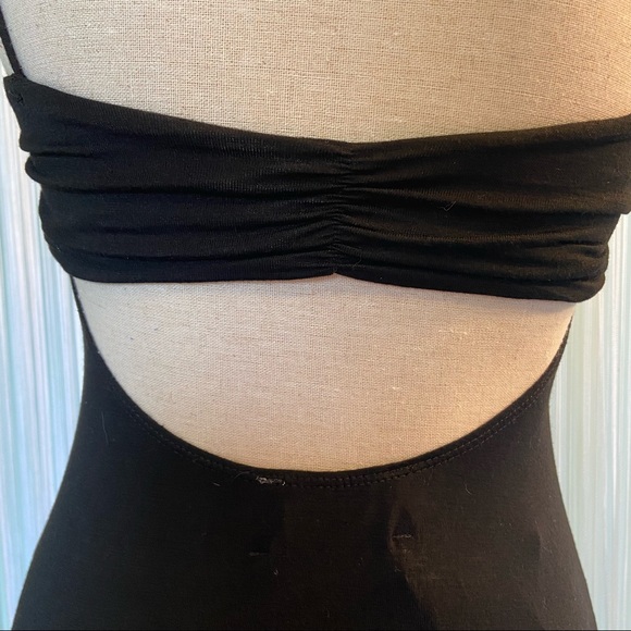 Black Open Back Padded Spaghetti Straps NWT Size S - Picture 5 of 14